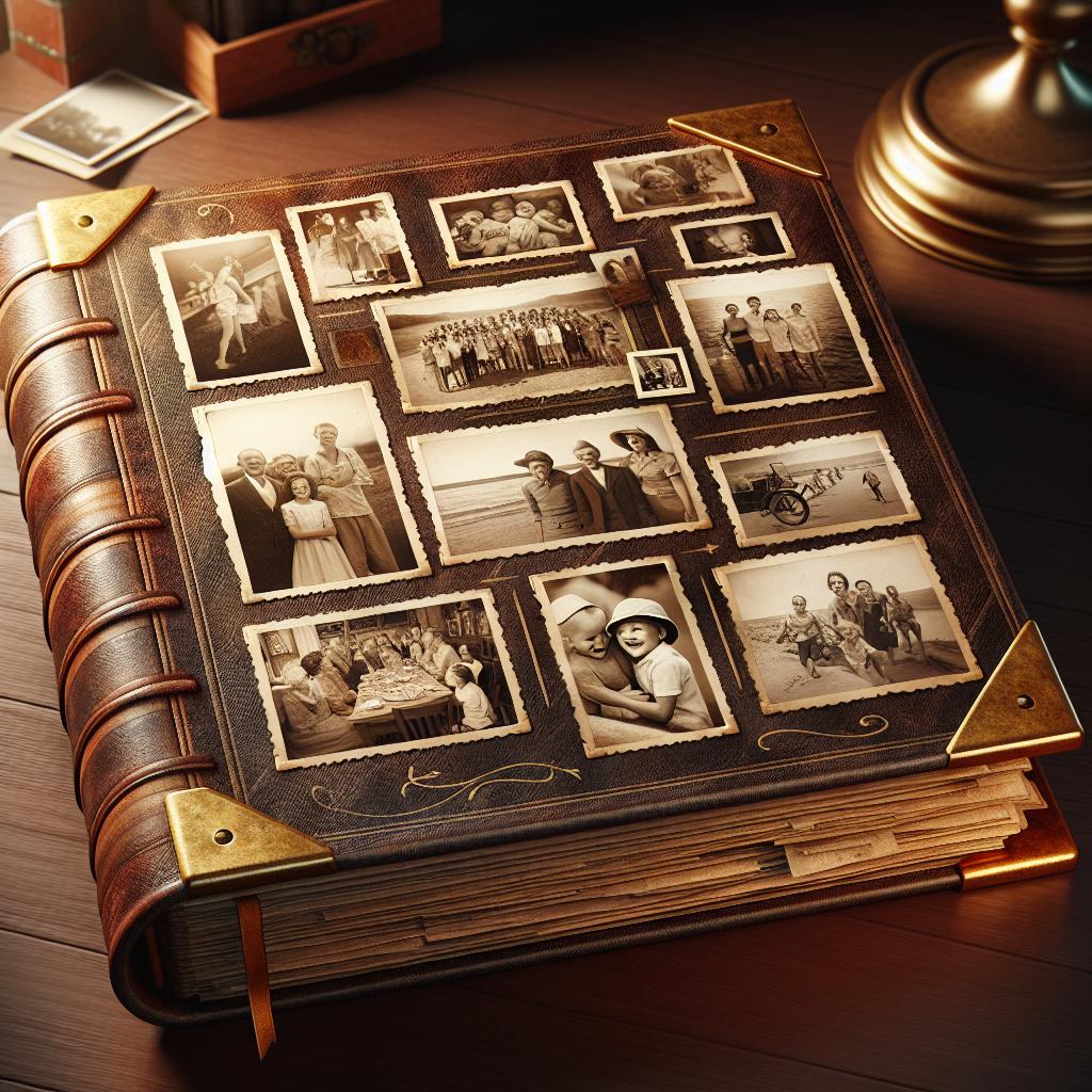 1: Vzpomínkové fotoalbum s fotografiemi